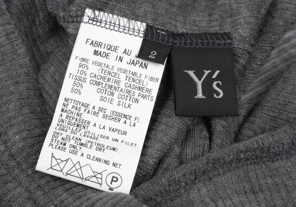 Y's Cashmere Blend Piping Design Rib Tank Top K-167950_011