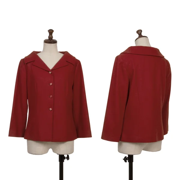 Sybilla Wool Blend Open-collar Jacket Red 40 K-167952_001