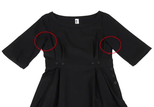 MHL Wool Button Design Short Sleeve Dress K-167958_003