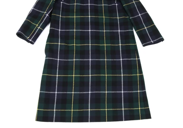 MACKINTOSH PHILOSOPHY Wool Check 3/4 Sleeve Dress K-167959_007