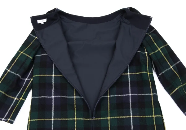 MACKINTOSH PHILOSOPHY Wool Check 3/4 Sleeve Dress K-167959_012