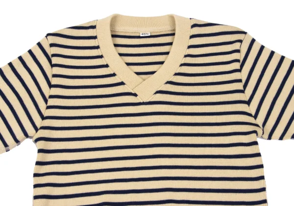 45rpm 45R Wool Striped V-neck Knit Sweater K-167961_003