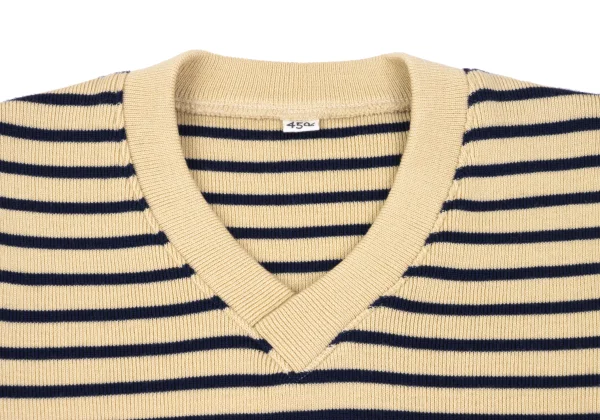 45rpm 45R Wool Striped V-neck Knit Sweater K-167961_004