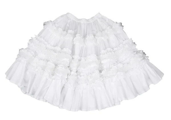 COMME des GARCONS Cotton Tulle Ruffle Skirt K-167963_002
