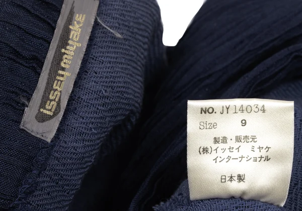 ISSEY MIYAKE Wrinkled Pleats Drape Neck Top K-167969_013