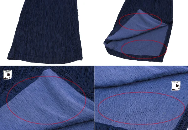 ISSEY MIYAKE Wrinkled Pleats Rib Switching Top & Skirt K-167971_014