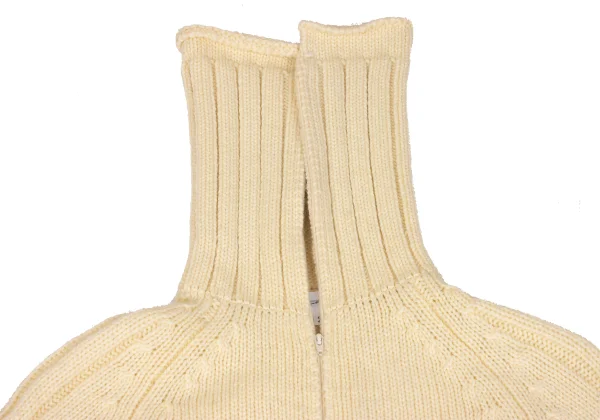 Yohji Yamamoto FEMME Wool Double-zip Long Knit K-167972_004