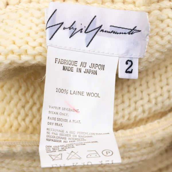 Yohji Yamamoto FEMME Wool Double-zip Long Knit K-167972_015