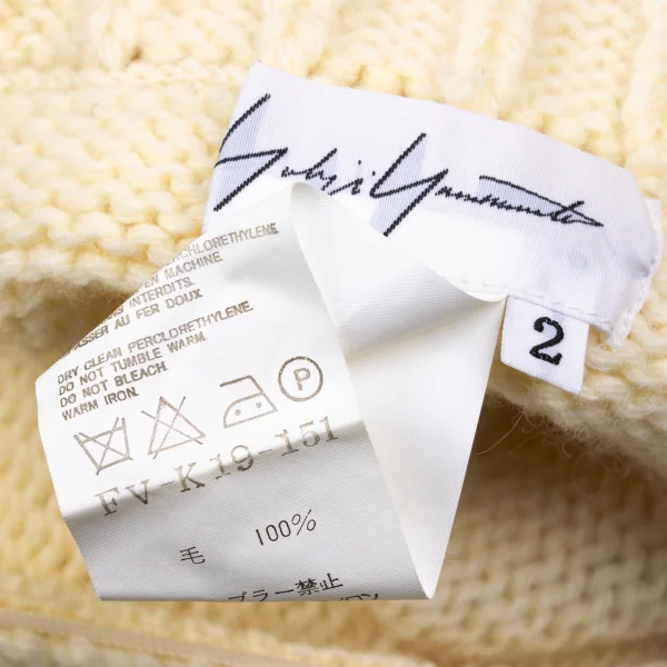 Yohji Yamamoto FEMME Wool Double-zip Long Knit K-167972_016