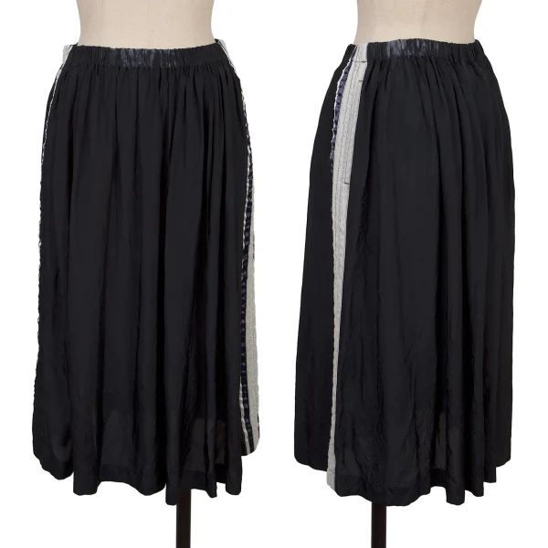 tricot COMME des GARCON Dyed Cupra Side Raping Skirt Navy S-M K-167973_001