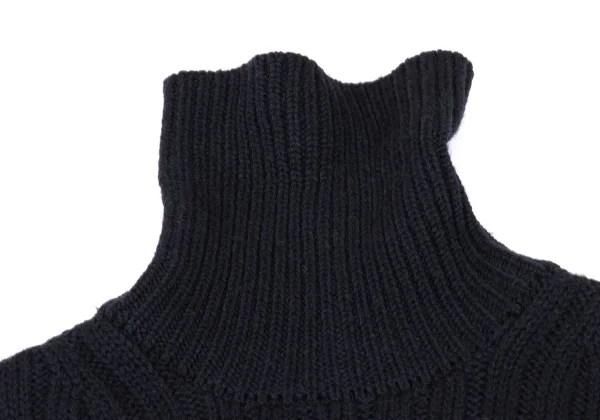 Y's Wool Turtleneck Low Gauge Ribbed Knit Dress K-167974_004