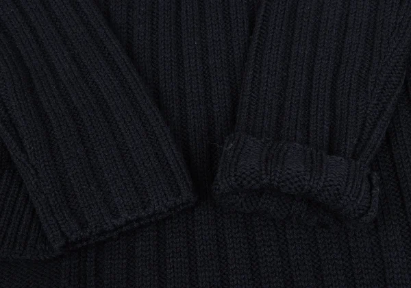 Y's Wool Turtleneck Low Gauge Ribbed Knit Dress K-167974_006