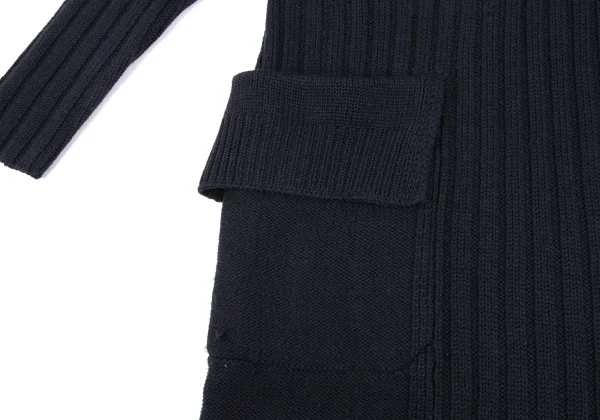 Y's Wool Turtleneck Low Gauge Ribbed Knit Dress K-167974_009