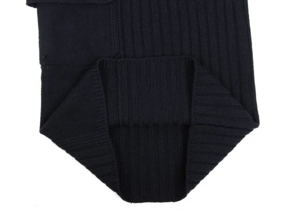 Y's Wool Turtleneck Low Gauge Ribbed Knit Dress K-167974_010