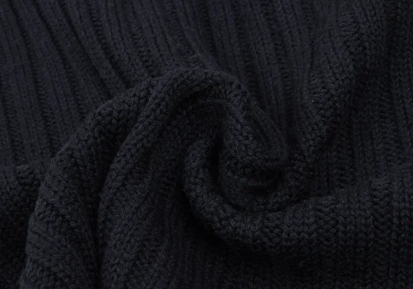 Y's Wool Turtleneck Low Gauge Ribbed Knit Dress K-167974_013