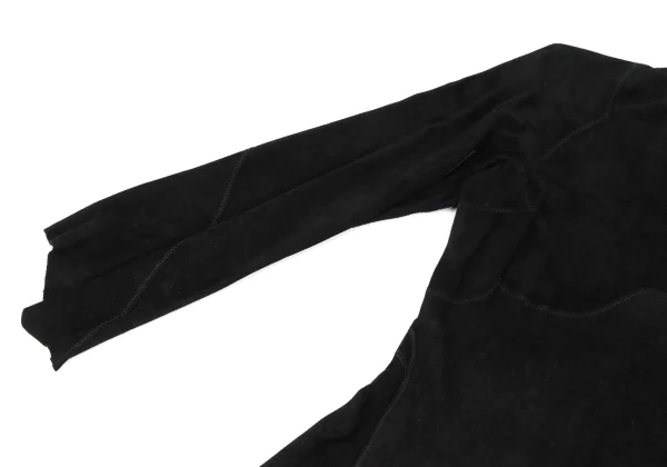 Yohji Yamamoto FEMME Lamb Leather Patch Switching Dress K-167975_006