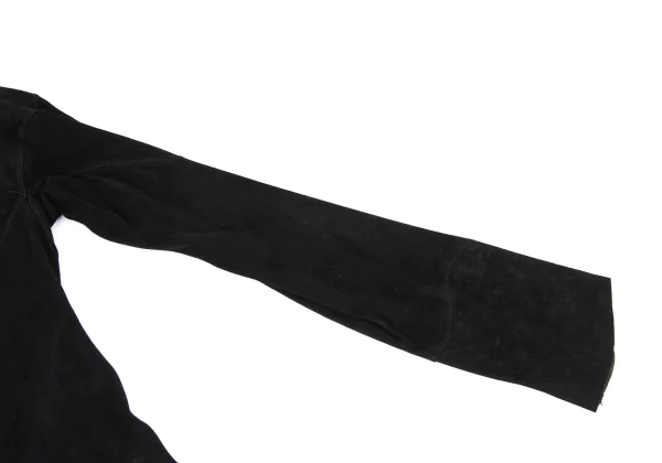 Yohji Yamamoto FEMME Lamb Leather Patch Switching Dress K-167975_008