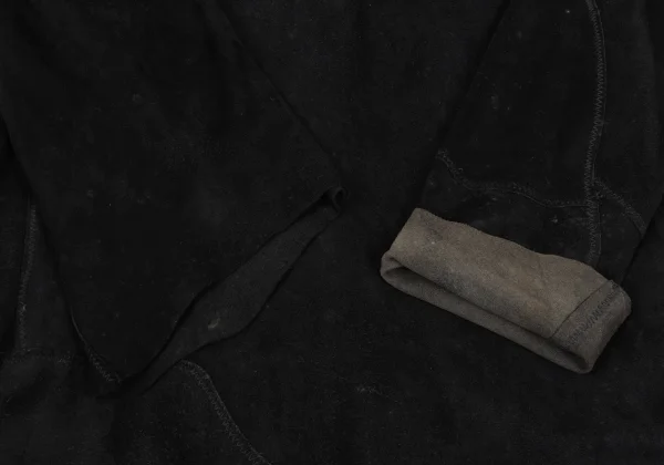 Yohji Yamamoto FEMME Lamb Leather Patch Switching Dress K-167975_010