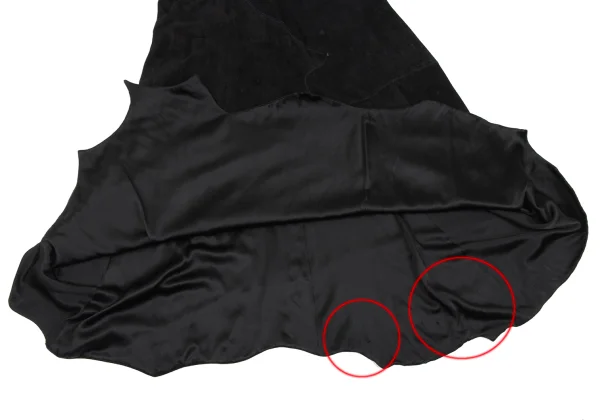 Yohji Yamamoto FEMME Lamb Leather Patch Switching Dress K-167975_015