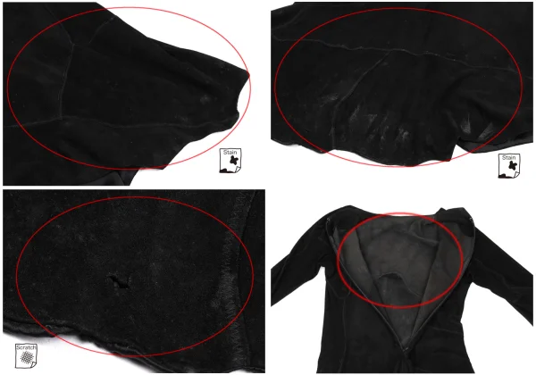 Yohji Yamamoto FEMME Lamb Leather Patch Switching Dress K-167975_019