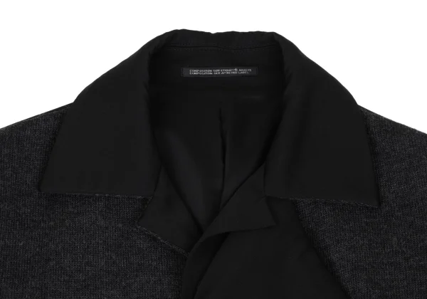 Yohji Yamamoto FEMME Wool Knit Switching Design Jacket K-167976_004