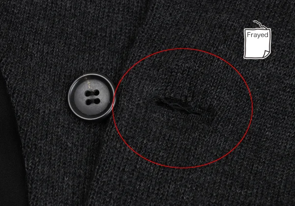 Yohji Yamamoto FEMME Wool Knit Switching Design Jacket K-167976_012