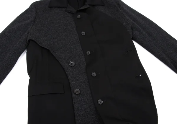 Yohji Yamamoto FEMME Wool Knit Switching Design Jacket K-167976_014