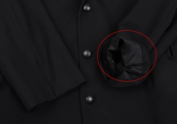 Yohji Yamamoto FEMME Wool Gabardine Net Pocket Design Jacket K-167977_006