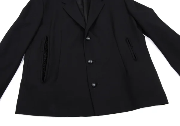 Yohji Yamamoto FEMME Wool Gabardine Net Pocket Design Jacket K-167977_008