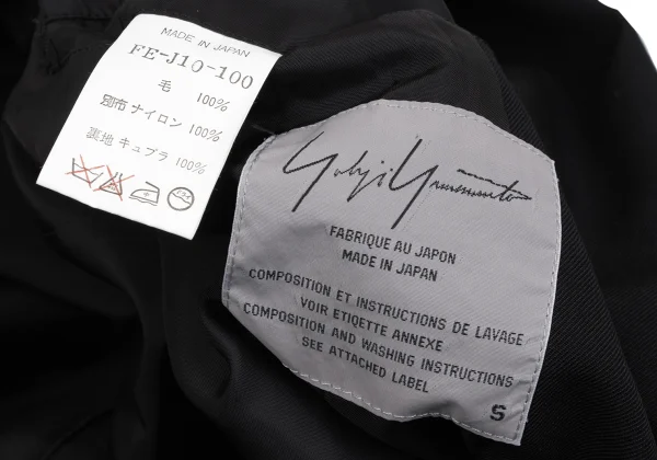 Yohji Yamamoto FEMME Wool Gabardine Net Pocket Design Jacket K-167977_017