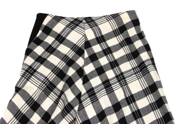 Yohji Yamamoto NOIR Wool Check Asymmetry Dropped Crotch Pants K-167978_002
