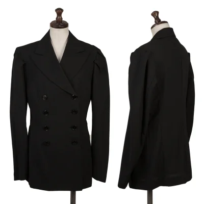 Yohji Yamamoto FEMME Wool Gabardine Shoulder Design Jacket