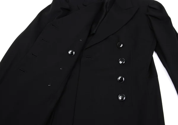 Yohji Yamamoto FEMME Wool Gabardine Shoulder Design Jacket K-167979_011