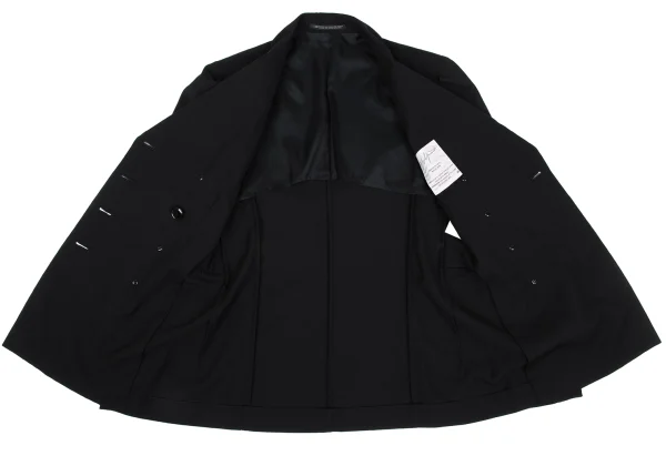 Yohji Yamamoto FEMME Wool Gabardine Shoulder Design Jacket K-167979_012