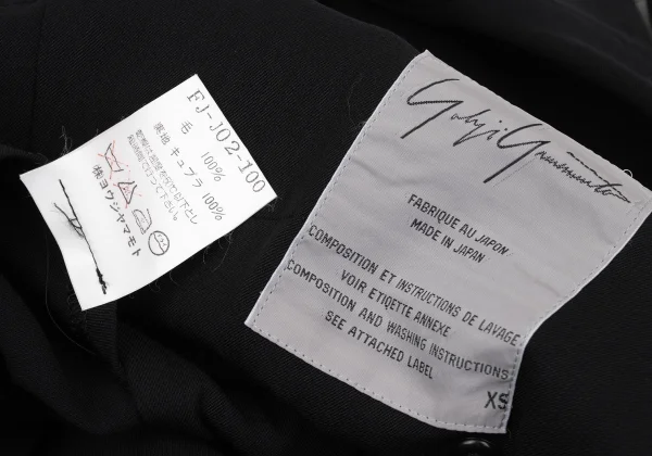 Yohji Yamamoto FEMME Wool Gabardine Shoulder Design Jacket K-167979_016