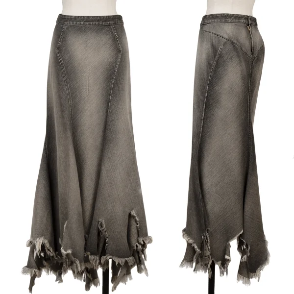 JUNYA WATANABE COMME des GARCONS Dusty Distressed Denim Skirt Grey M K-167981_001