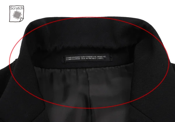 Yohji Yamamoto FEMME Wool Gabardine 1B Jacket K-167982_004