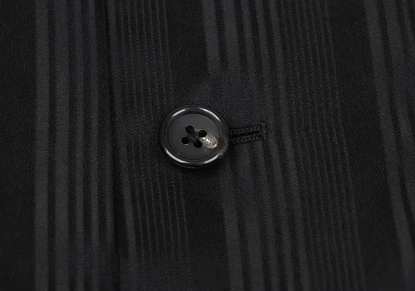 ohji Yamamoto POUR HOMME Stand Collar Stripe Silk Jacket K-167983_006