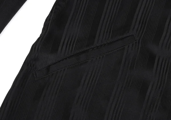 ohji Yamamoto POUR HOMME Stand Collar Stripe Silk Jacket K-167983_011