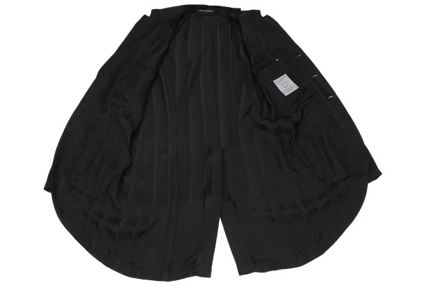 ohji Yamamoto POUR HOMME Stand Collar Stripe Silk Jacket K-167983_012