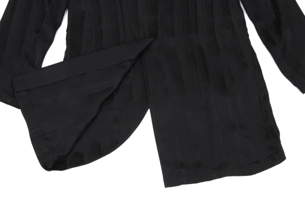 ohji Yamamoto POUR HOMME Stand Collar Stripe Silk Jacket K-167983_014