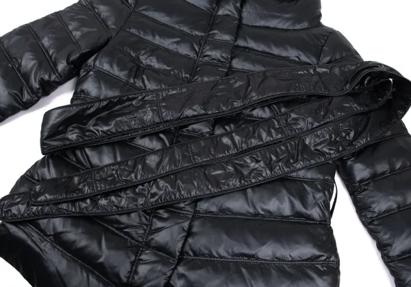 LE CIEL BLEU Nylon Belted Down Jacket K-168002_009
