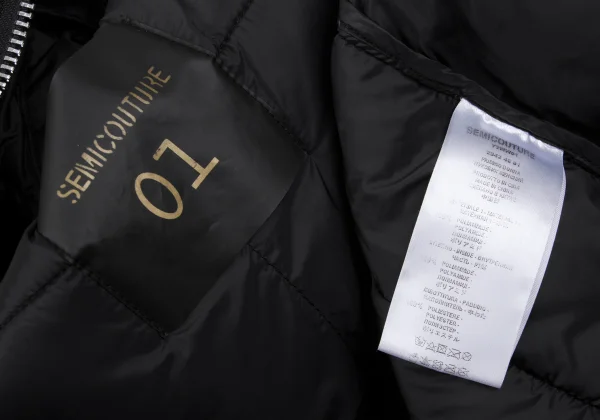 SEMICOUTURE Ring Zip Design Box Quilted Padded Jacket K-168004_018