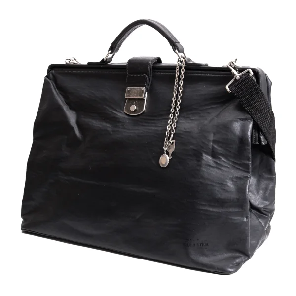 ジャンポールゴルチエ オムJean Paul GAULTIER HOMME がま口コーティングドクターバッグ 黒
