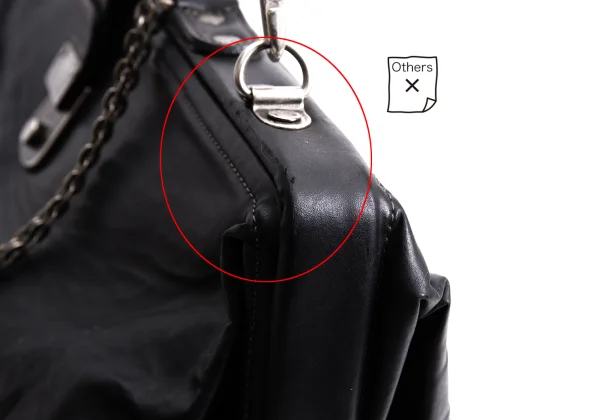 ジャンポールゴルチエ オムJean Paul GAULTIER HOMME がま口コーティングドクターバッグ 黒 K-168011_008