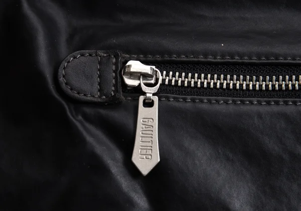 ジャンポールゴルチエ オムJean Paul GAULTIER HOMME がま口コーティングドクターバッグ 黒 K-168011_011