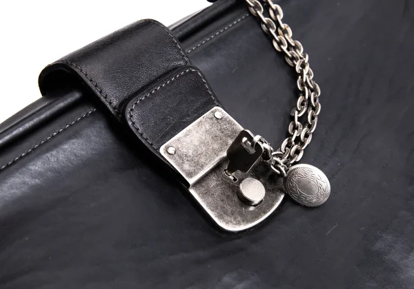 ジャンポールゴルチエ オムJean Paul GAULTIER HOMME がま口コーティングドクターバッグ 黒 K-168011_014