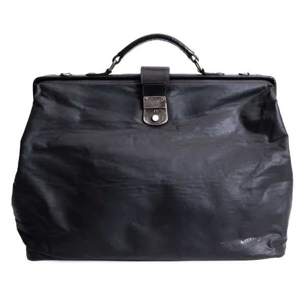 ジャンポールゴルチエ オムJean Paul GAULTIER HOMME がま口コーティングドクターバッグ 黒 K-168016_002