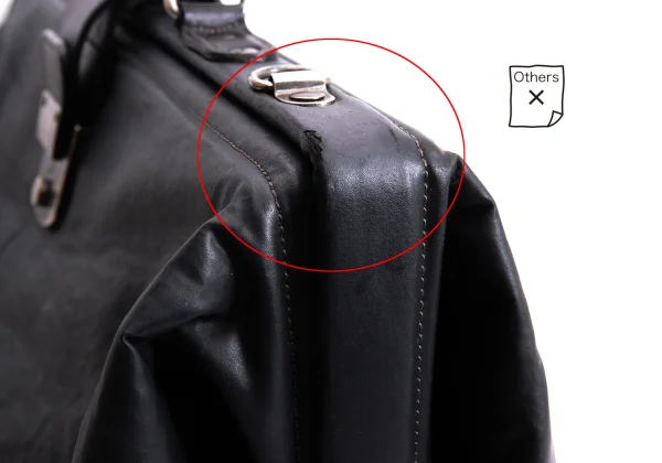 ジャンポールゴルチエ オムJean Paul GAULTIER HOMME がま口コーティングドクターバッグ 黒 K-168016_008