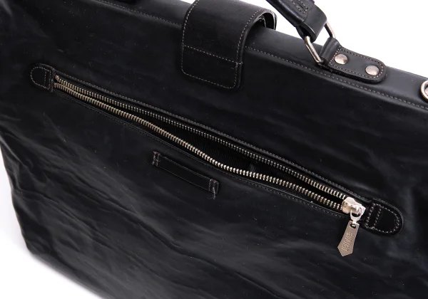 ジャンポールゴルチエ オムJean Paul GAULTIER HOMME がま口コーティングドクターバッグ 黒 K-168016_012